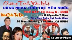 Poster chương trình Dòng Tuổi Trẻ Yêu Nước