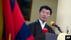 Thủ tướng của chính phủ lưu vong Tây Tạng Lobsang Sangay.