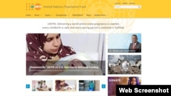 Trang web của Quỹ Dân số Liên Hiệp Quốc (UNFPA)