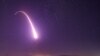 This U.S. Air Force handout photo shows an unarmed Minuteman III intercontinental ballistic missile launching during an operational test at 1:13 a.m. Pacific Time, at Vandenberg Air Force Base, California.