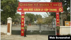 Khu cách ly tập trung thuộc Quân y 40, tỉnh Điện Biên. Photo Báo tin tức via TTXVN