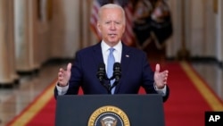 Tổng thống Mỹ Joe Biden trong bài diễn văn tại Toà Bạch Ốc ngày 31/8/2021.