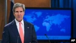 Ngoại trưởng Hoa Kỳ John Kerry nói về vấn đề Syria tại Bộ Ngoại giao Hoa Kỳ, 26/8/13