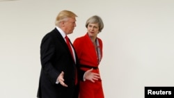 Ông Trump nói ông có 'quan hệ tốt đẹp' với bà Theresa May