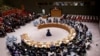 The UN Security Council holds a meeting at UN headquarters in New York on September 25, 2024. (Photo by Leonardo Munoz / AFP)