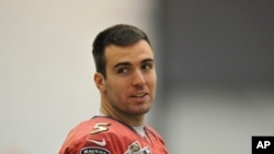 Quarterback Joe Flacco của đội Baltimore Ravens.