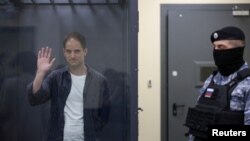 Wall Street Journal reporter Evan Gershkovich appears in court