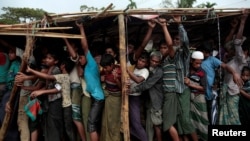 Người tị nạn Rohingya ở trại Balukhali, Bangladesh, 11/12/2017.