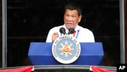 Tổng thống Duterte chủ trương làm hòa với Trung Quốc