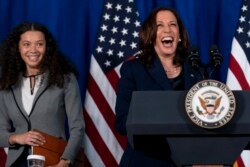 Phó Tổng thống Mỹ Kamala Harris nói về quyền bỏ phiếu ở Đại học Howard hôm 8/7/2021.