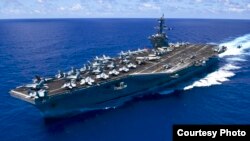 Hàng không mẫu hạm Mỹ USS Carl Vinson mới tới Biển Đông thực hiện tuần tra tự do hàng hải, lần đầu tiên dưới thời kỳ nắm quyền của ông Trump.