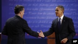 Tổng thống Hoa Kỳ Barack Obama và ứng cử viên của đảng Cộng hòa Mitt Romney