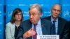 Tổng thư ký Liên Hiệp Quốc Antonio Guterres phát biểu về tình hình COVID-19 tại Tổ chức Y tế Thế giới (WHO) ngày 24/2/2020.