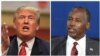 Ứng cử viên tổng thống của đảng Cộng hòa Ben Carson và Donald Trump.