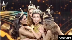 Hoa hậu Thùy Tiên lúc đăng quang Miss Grand International 2021 (Hình: Trích xuất từ thethaovanhoa.vn)