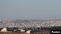 Khung cảnh một ngôi làng Syria gần thị trấn al-Bab.