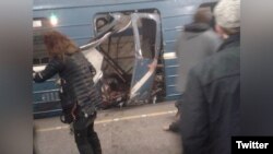 Một vụ nổ đã xảy ra trong hệ thống xe điện metro ở thành phố St. Petersburg, Nga, ngày 3/4/2017.