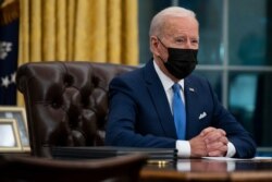 Từ phòng Bầu dục tại Nhà Trắng, Tổng thống Joe Biden phát biểu về vấn đề di dân, 2/2/2021