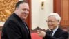 Ngoại trưởng Mike Pompeo và Chủ tịch nước kiêm Tổng bí thư Nguyễn Phú Trọng trong cuộc gặp ở Hà Nội năm 2018.