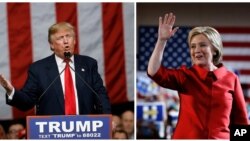 Ứng viên tổng thống đảng Cộng hòa Donald Trump và ứng viên tổng thống đảng Dân chủ Hillary Clinton.