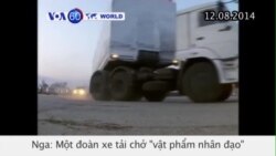 Xe tải chở 'vật phẩm nhân đạo' từ Moscow đến Ukraine bị chặn (VOA60)