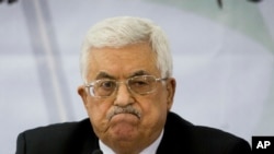 Chủ tịch Palestine Mahmoud Abbas dự cuộc họp với Tổ chức Giải phóng Palestine trong thành phố Ramallah, ở bờ Tây, 4/3/15