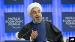 Tổng thống Iran Hassan Rouhani tại Diễn đàn Kinh tế Thế giới ở Davos, Thụy Sĩ