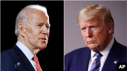 Tổng thống Joe Biden, trái, và cựu Tổng thống Donald Trump.