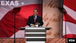 Thượng nghị sĩ Ted Cruz tại Đại hội toàn quốc Đảng Cộng Hoà, ngày 20 tháng 7 năm 2016. 