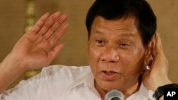 Tổng thống Philippines Rodrigo Duterte.