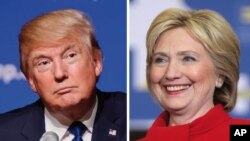 Ứng cử viên Đảng Cộng hòa Donald Trump và ứng cử viên Đảng Dân chủ Hillary Clinton.