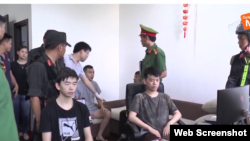 Các công dân Trung Quốc bị chính quyền Đà Nẵng bắt giữ hôm 6/6/2019. Photo Da Nang TV